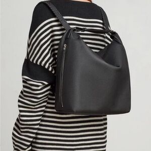 All Saints Kita Navy Blue Leather Backpack/Tote